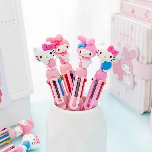 Lápiz Pasta Hello Kitty & My Melody 8 colores en 1
