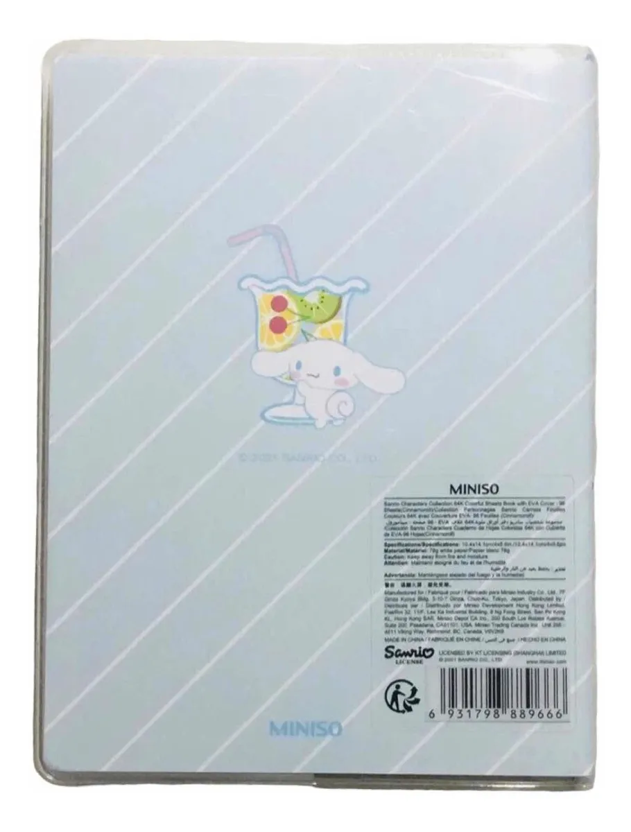 Libreta Original Sanrio 14,5 X 11 X 1,5 Cms