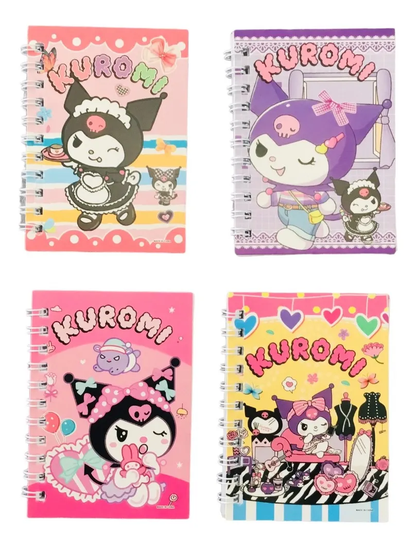 Set De 4 Libretas De Bolsillo Diseño Kuromi