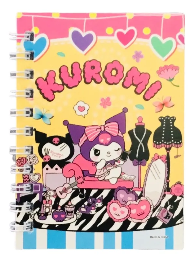 Set De 4 Libretas De Bolsillo Diseño Kuromi