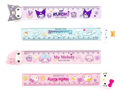 Set De 4 Reglas Hello Kitty Y Sus Amigos