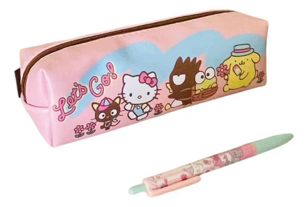 Estuche Escolar Personajes Sanrio + Lápiz