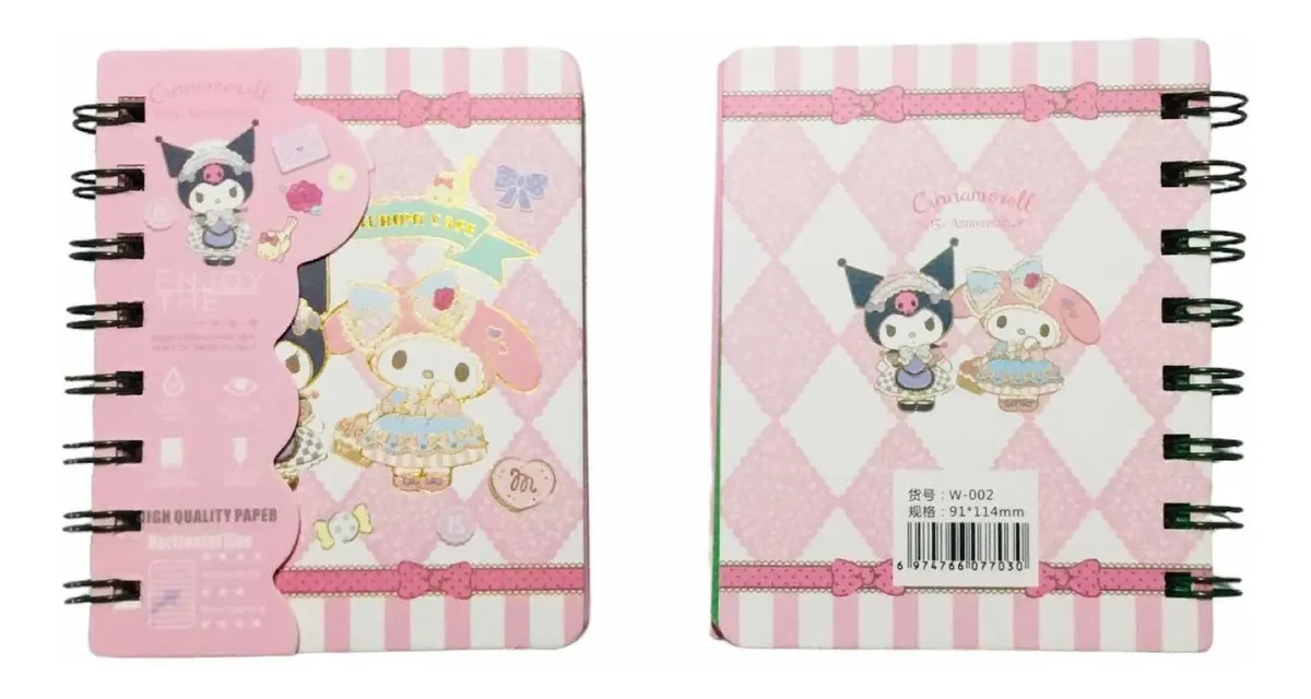 Libreta Personajes Sanrio 11,5 X 9 cm