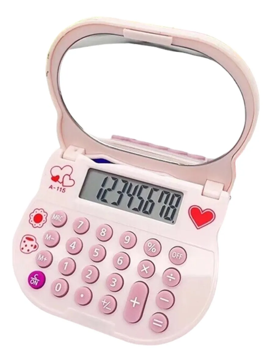 Calculadora Hello Kitty con Espejo 8 Dígitos