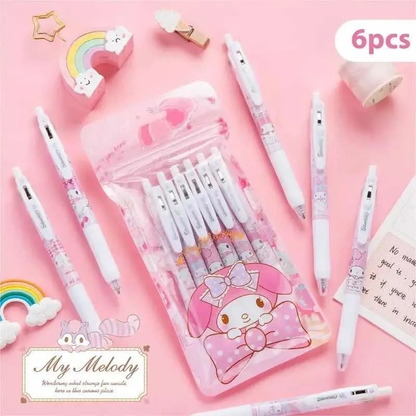 Set 6 Lápices Pasta Sanrio - My Melody Negro