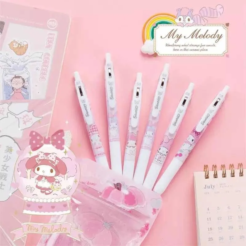 Set 6 Lápices Pasta Sanrio - My Melody Negro