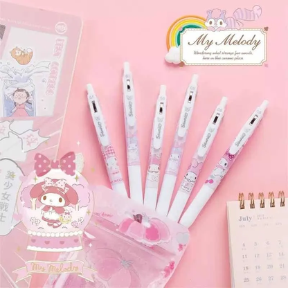 Set 6 Lápices Pasta Sanrio - My Melody Negro