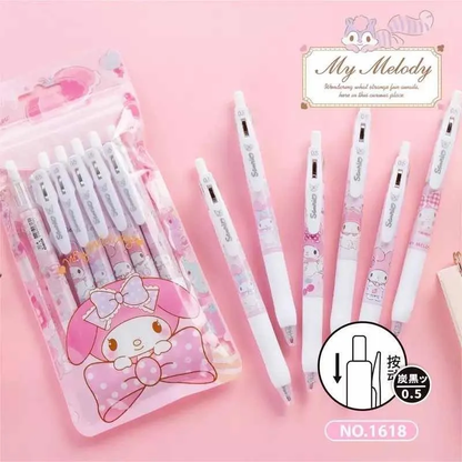Set 6 Lápices Pasta Sanrio - My Melody Negro