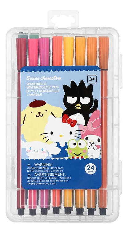 Set 24 Lápices Punta Fina de Color Personajes Sanrio