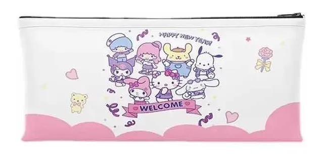 Estuche de Lona Personajes Sanrio Beige