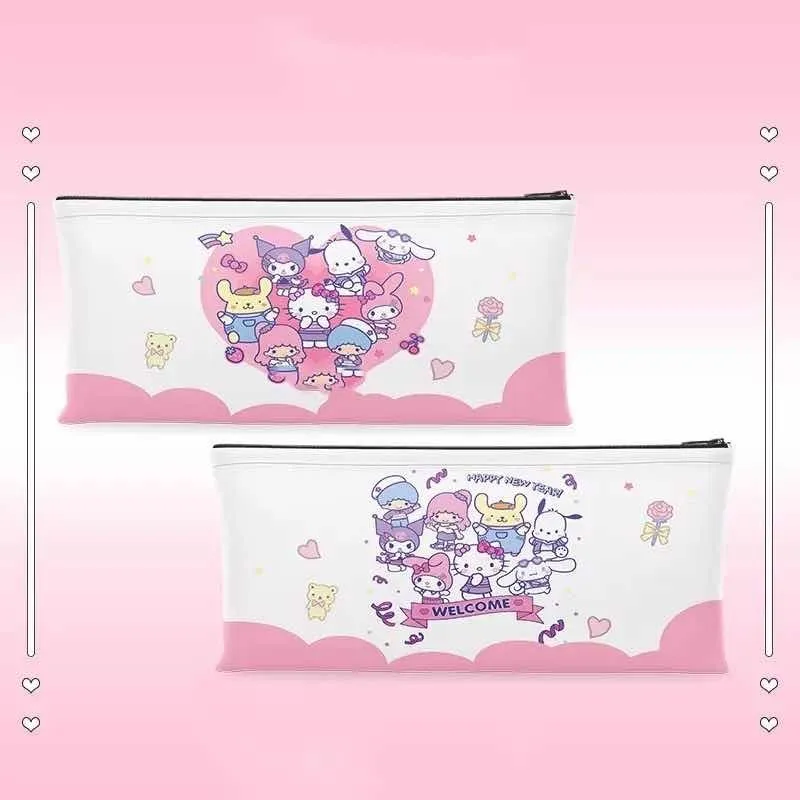 Estuche de Lona Personajes Sanrio Beige