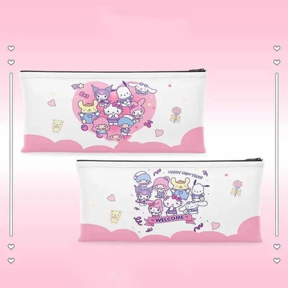Estuche de Lona Personajes Sanrio Beige