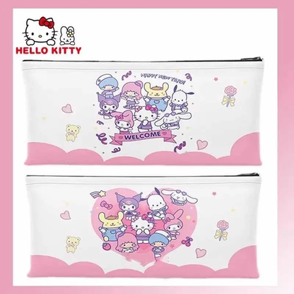 Estuche de Lona Personajes Sanrio Beige