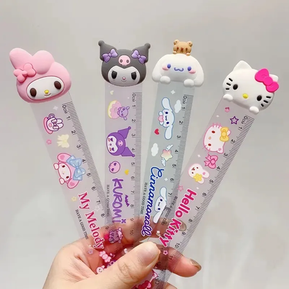 Set de 4 Reglas Personajes Sanrio 15 cm