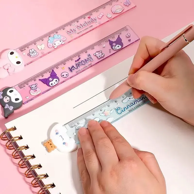 Set de 4 Reglas Personajes Sanrio 15 cm
