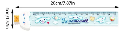Set de 4 Reglas Personajes Sanrio 15 cm