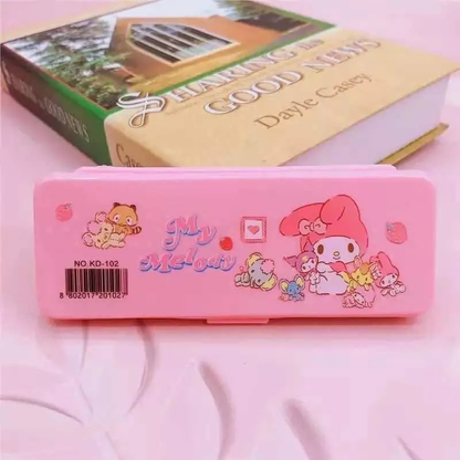 Set de Mini Estuche Personajes Sanrio con Compás y Goma