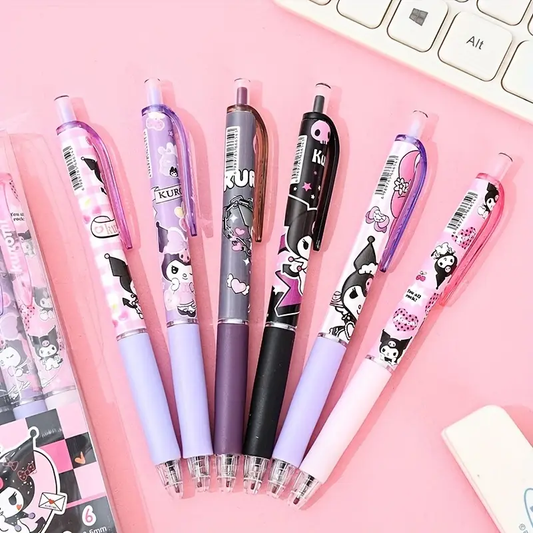 Set De 6 Lápices Kuromi Tinta Negra