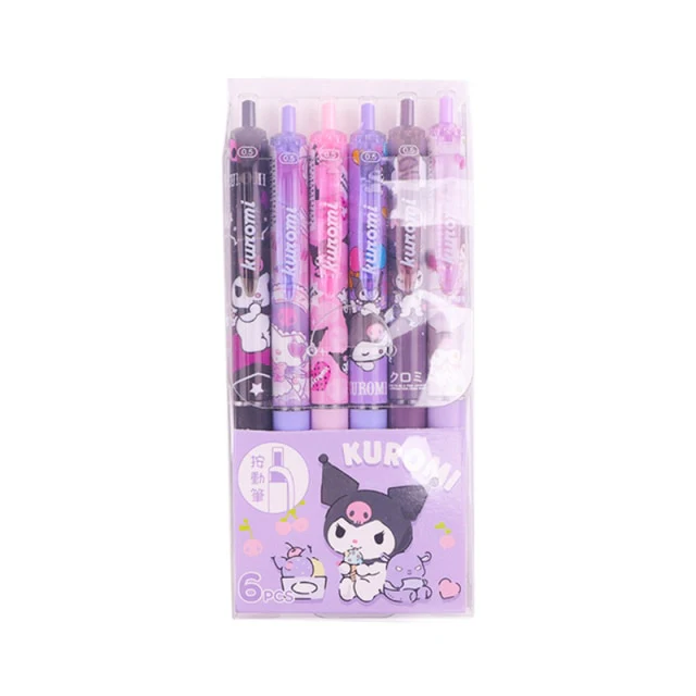 Set De 6 Lápices Kuromi Tinta Negra