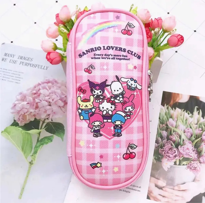 Estuche Escolar Ovalado Personajes Sanrio