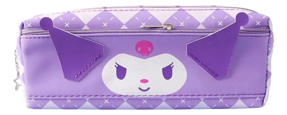 Estuche Escolar Rectangular de Cuerina Amigos Sanrio