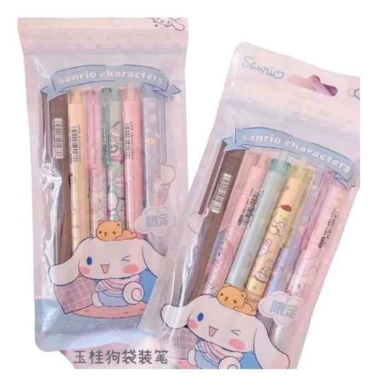 Set de 6 Lápices de Gel Sanrio