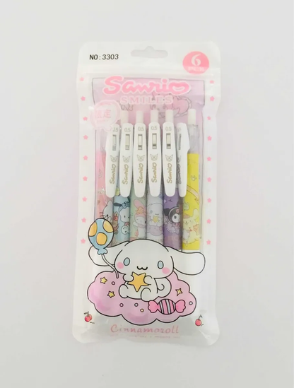 Set de 6 Lápices de Gel Sanrio