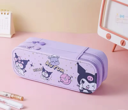 Estuche Escolar Doble Personajes Sanrio (Varios diseños)