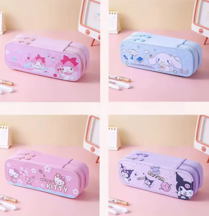 Estuche Escolar Doble Personajes Sanrio (Varios diseños)