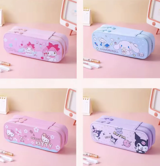 Estuche Escolar Doble Personajes Sanrio (Varios diseños)