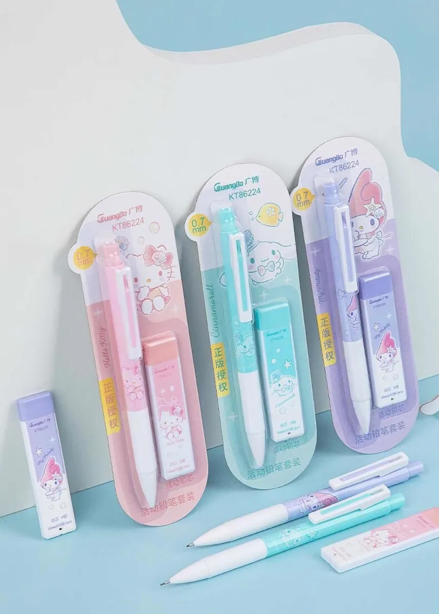 Set de 3 Portaminas 0,7 de Personajes Sanrio