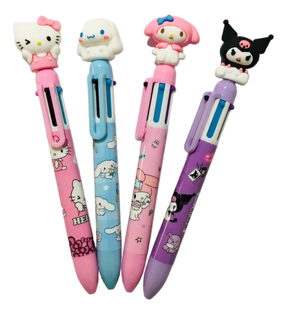 Lápiz Pasta Multicolor Personajes Sanrio (Varios diseños)