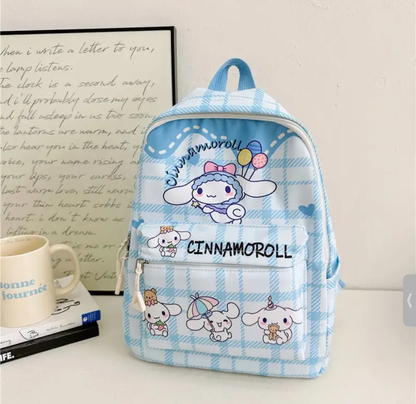 Mochila Escolar de Tela Personajes Sanrio (Varios Modelos)
