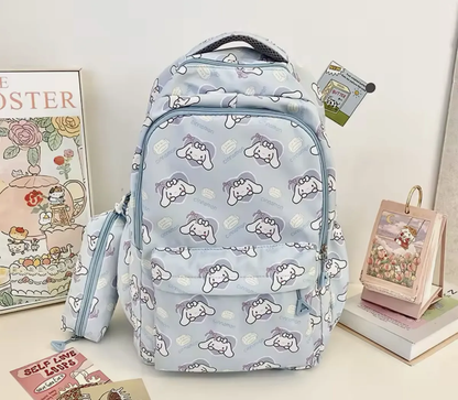 Mochila Escolar Grande de Tela Personajes Sanrio