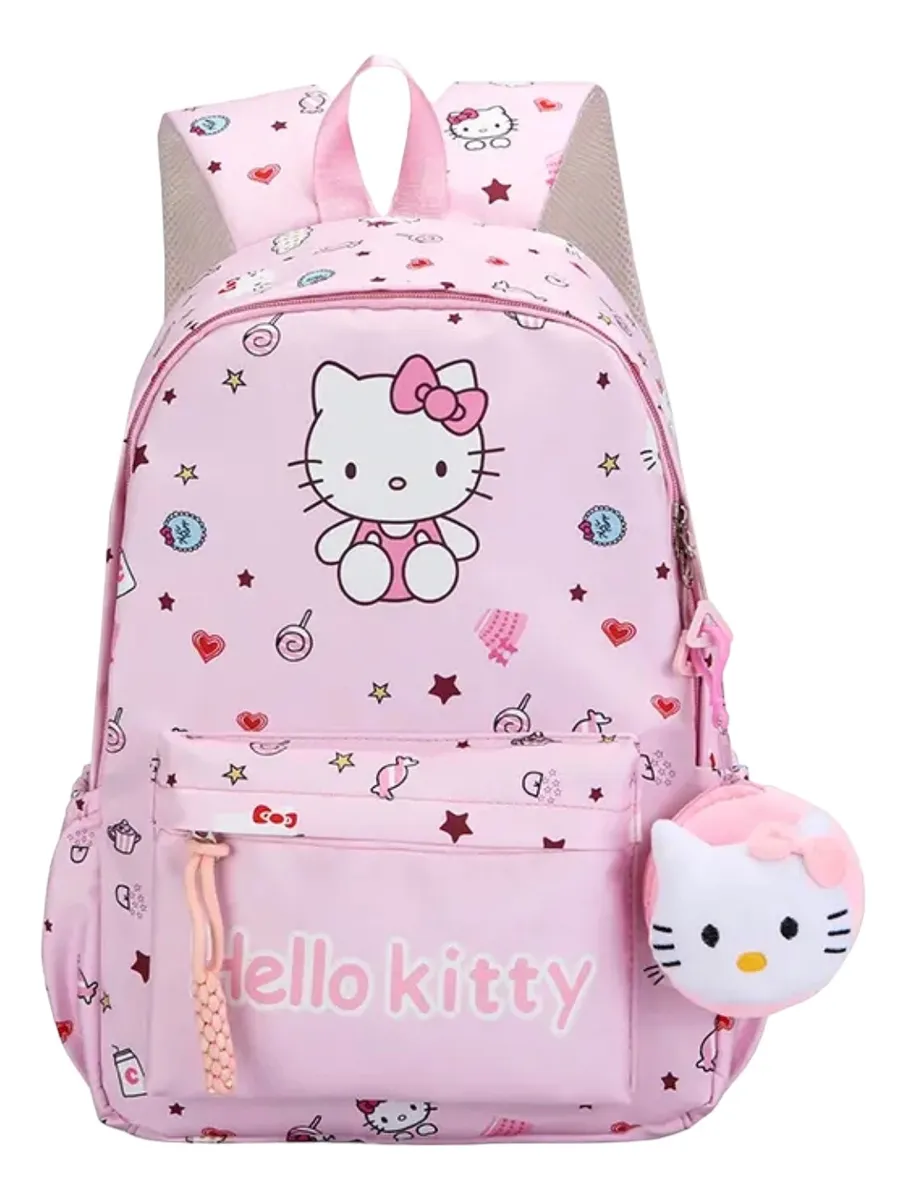 Mochila Escolar Grande de Tela Personajes Sanrio