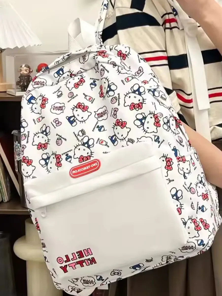 Mochila Escolar Grande de Tela Personajes Sanrio