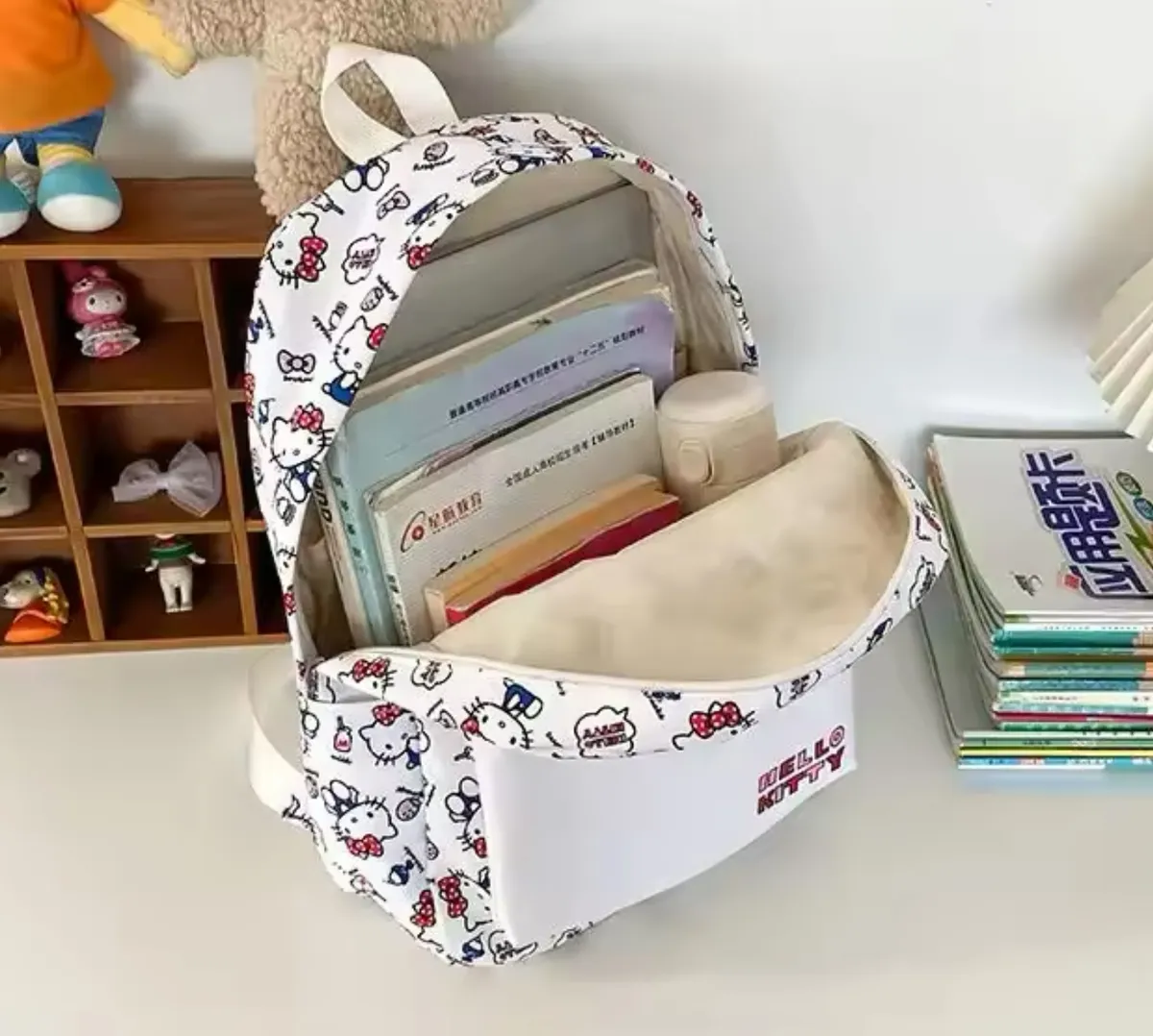 Mochila Escolar Grande de Tela Personajes Sanrio