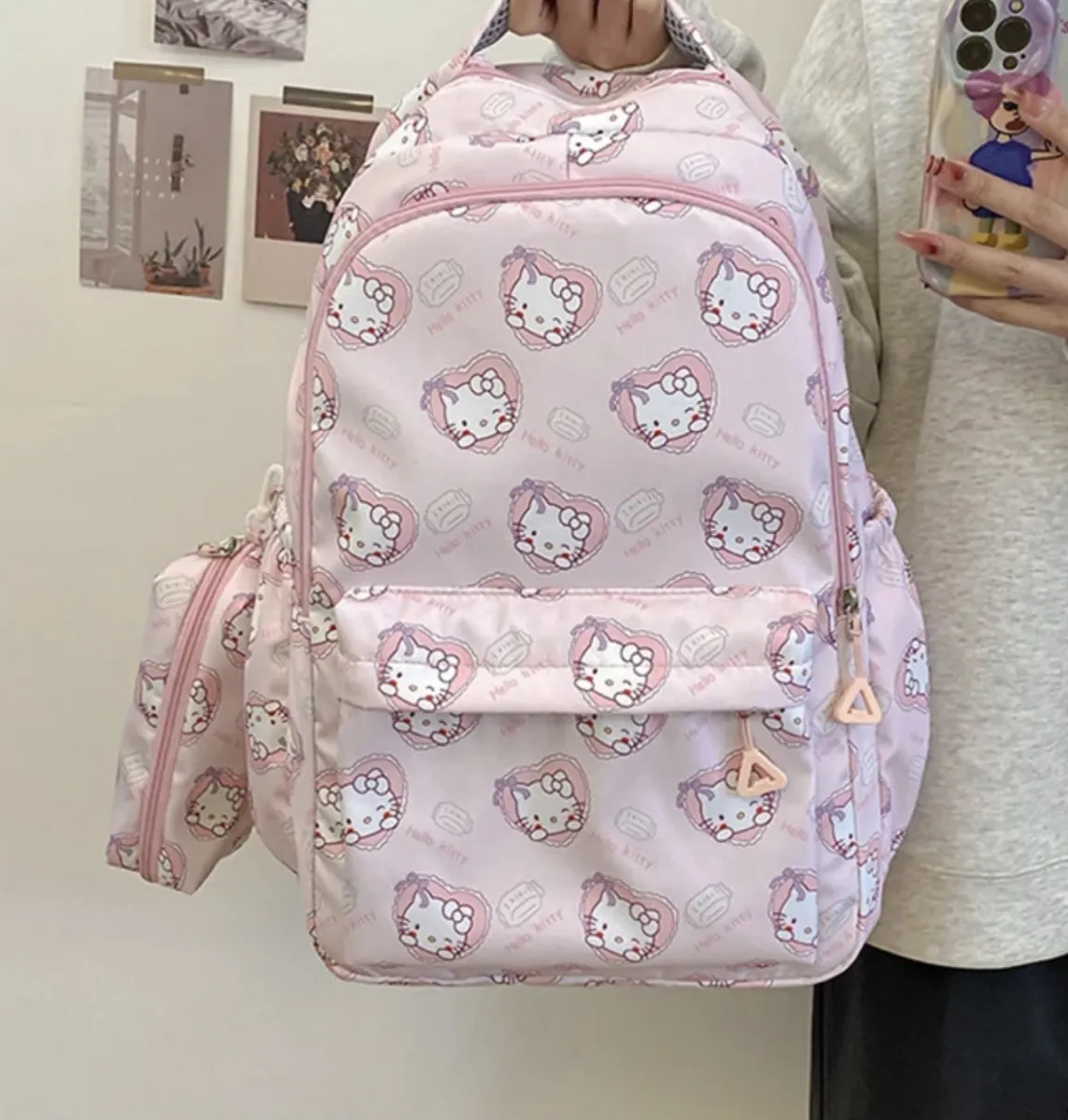 Mochila Escolar Grande de Tela Personajes Sanrio