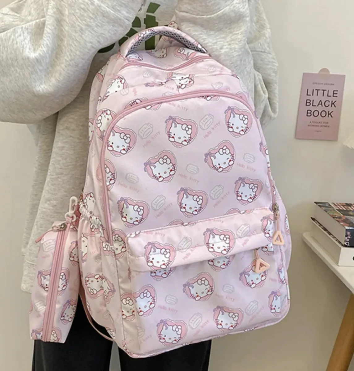 Mochila Escolar Grande de Tela Personajes Sanrio
