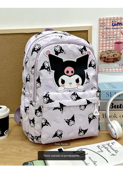 Mochila Escolar Grande de Tela Personajes Sanrio