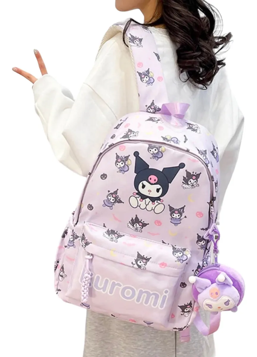 Mochila Escolar Grande de Tela Personajes Sanrio