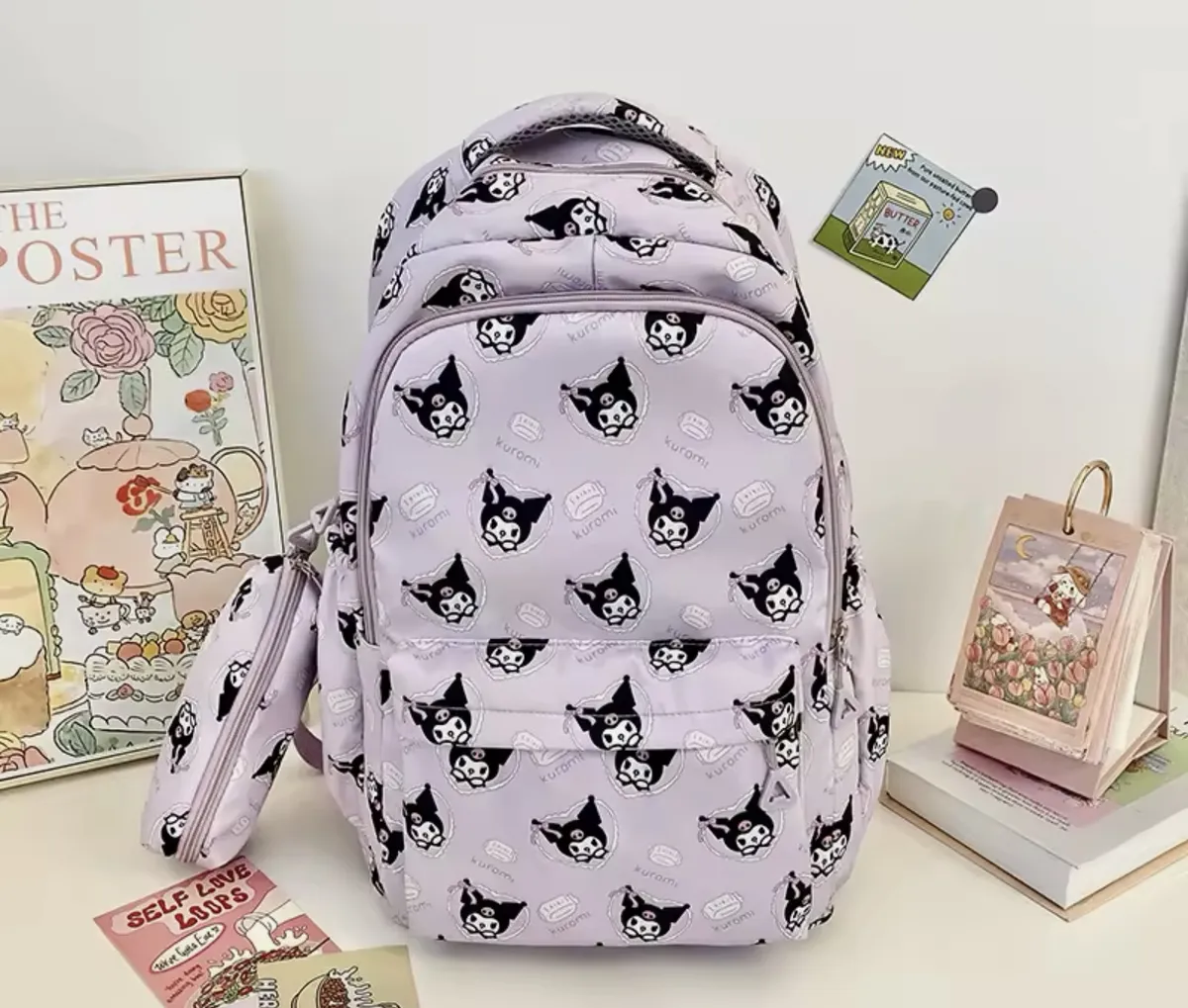 Mochila Escolar Grande de Tela Personajes Sanrio