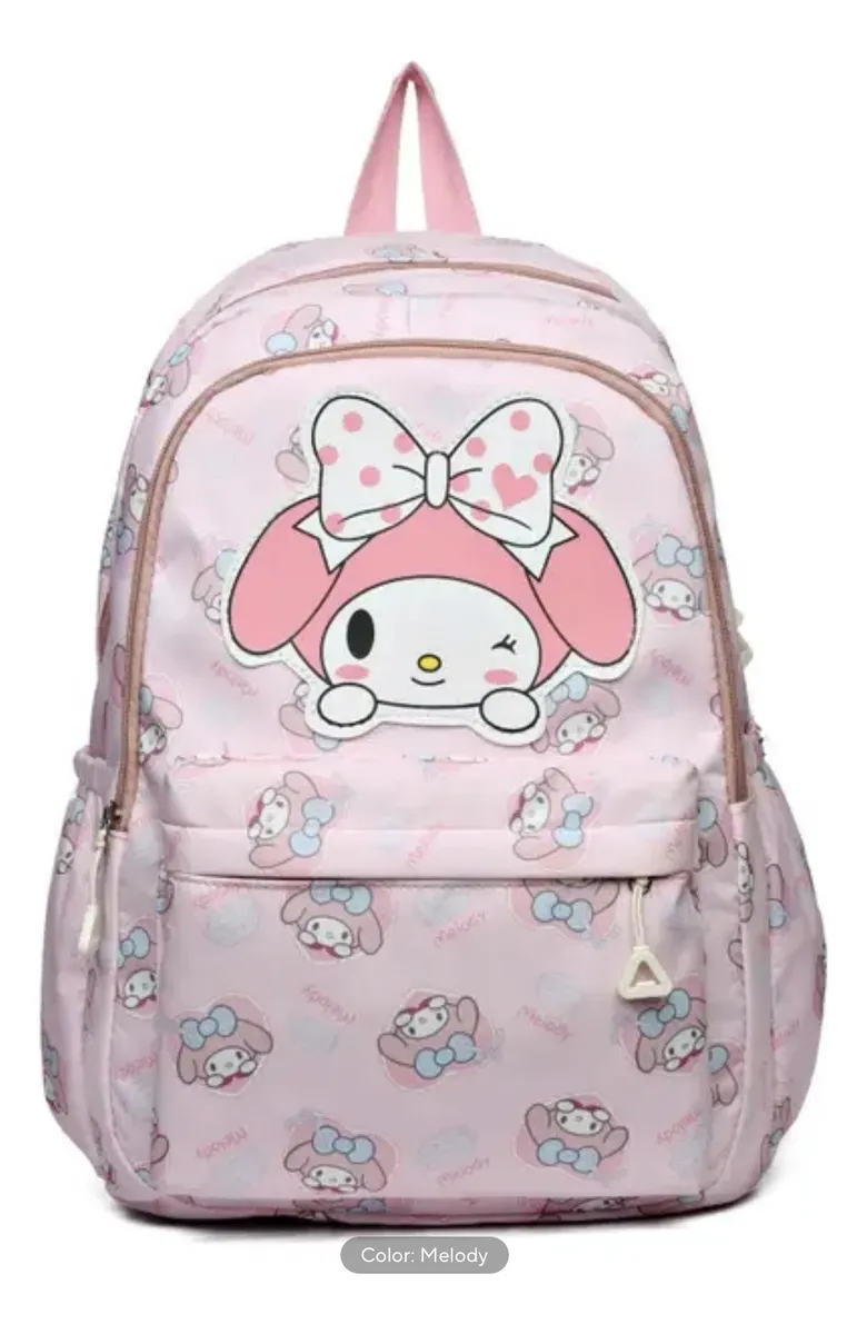 Mochila Escolar Grande de Tela Personajes Sanrio