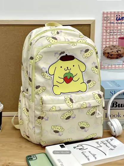 Mochila Escolar Grande de Tela Personajes Sanrio