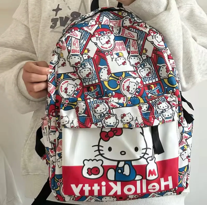 Mochila Escolar Grande de Tela Personajes Sanrio