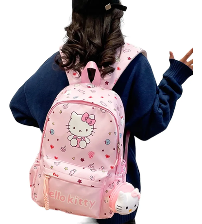 Mochila Escolar Grande de Tela Personajes Sanrio