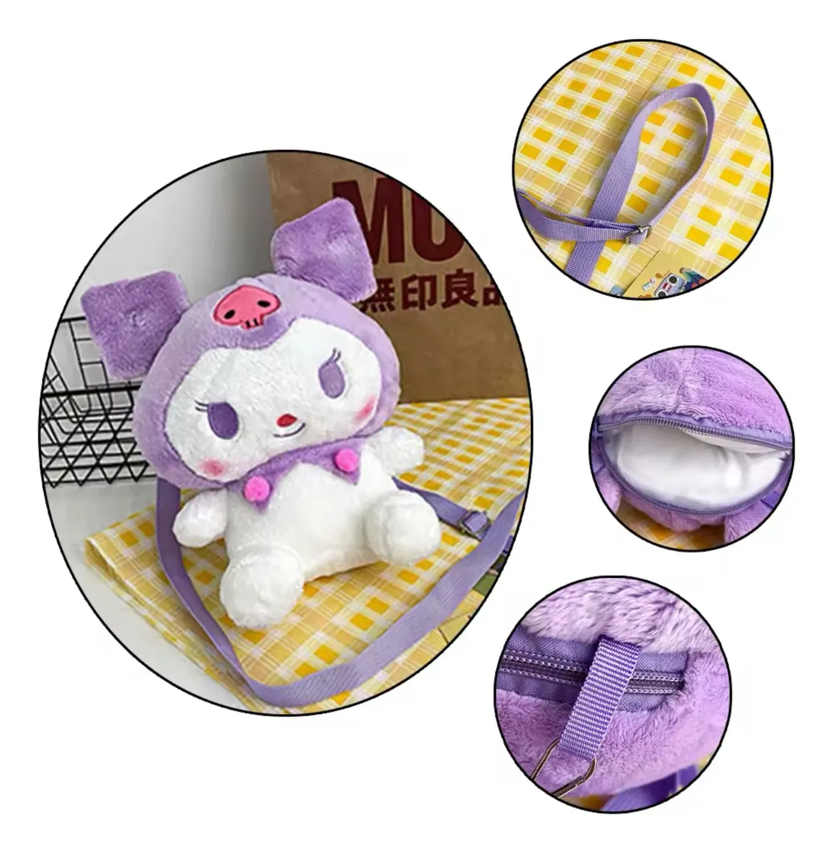 Mochila de Peluche Personajes Sanrio (Varios diseños)