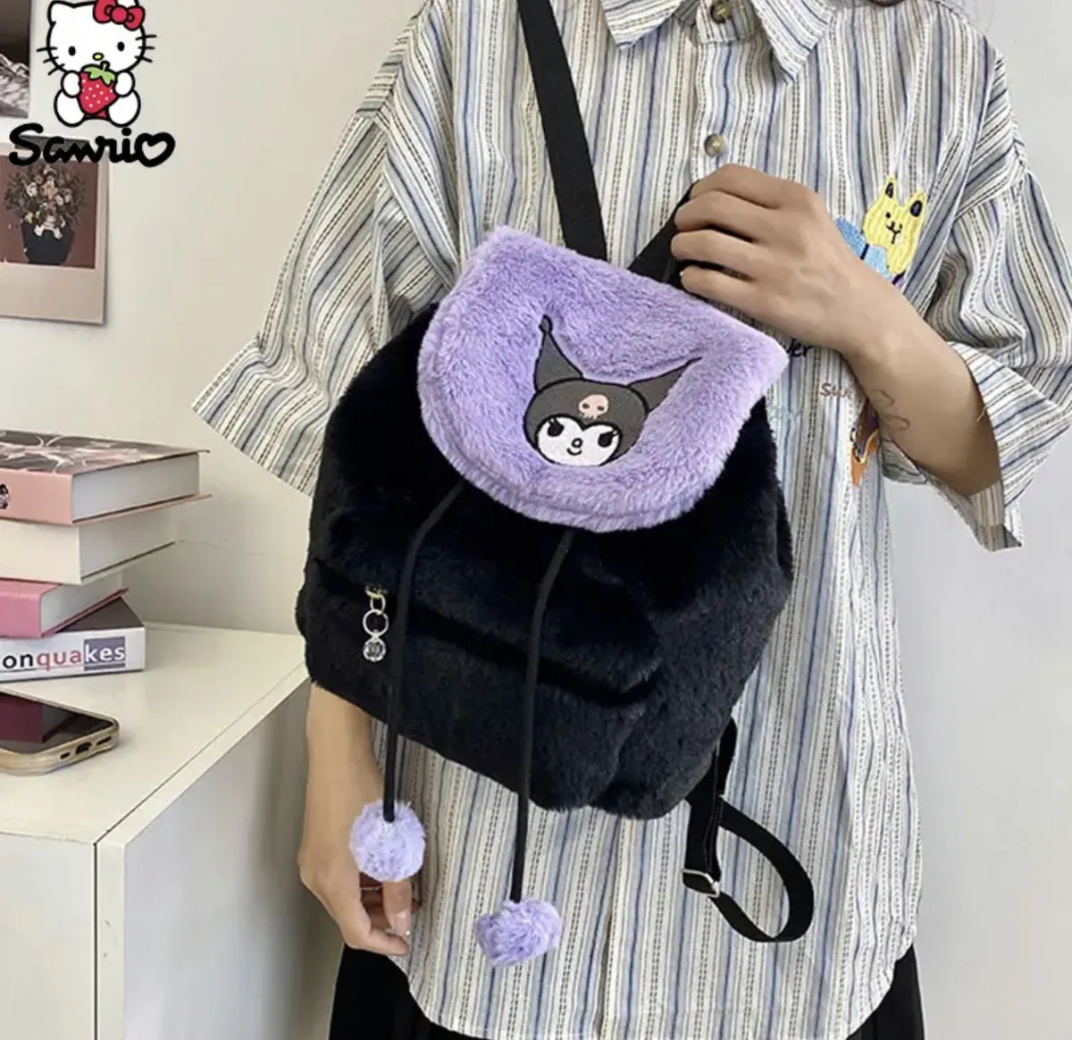 Mochila de Peluche Rectangular Personajes Sanrio (Varios diseños)