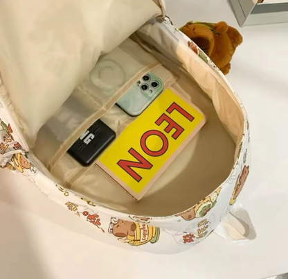 Mochila Escolar de Tela Grande Capibara (Varios modelos)