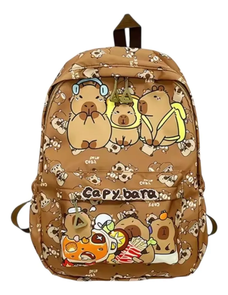 Mochila Escolar de Tela Grande Capibara (Varios modelos)